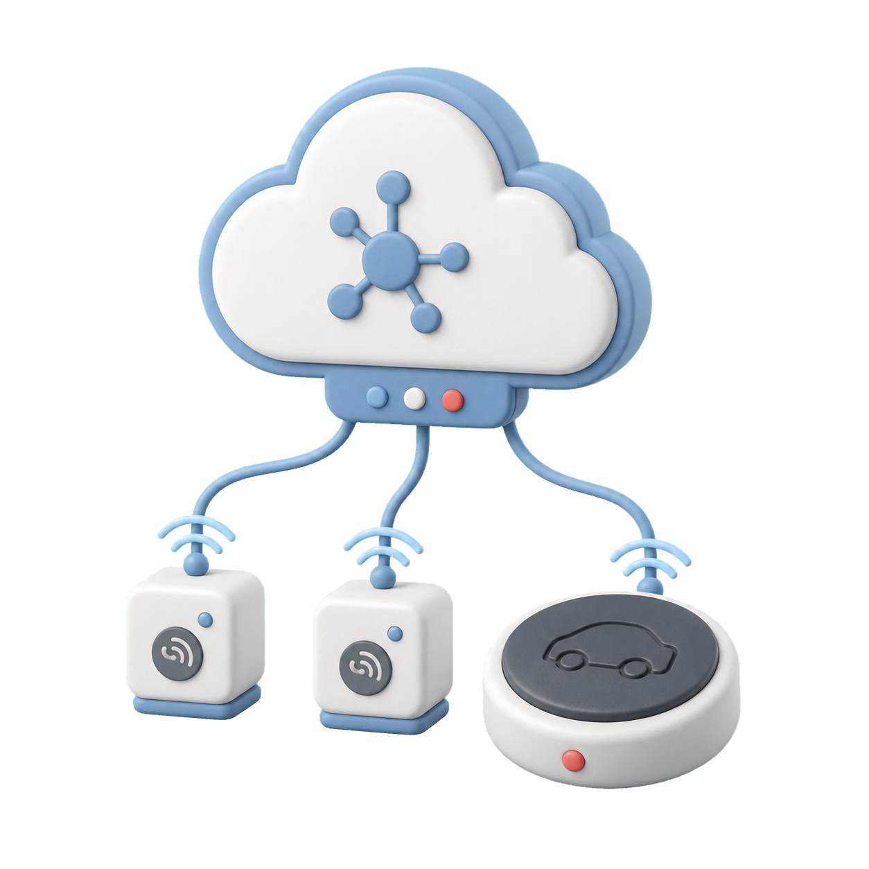 Cloud platform connected to IoT sensor nodes