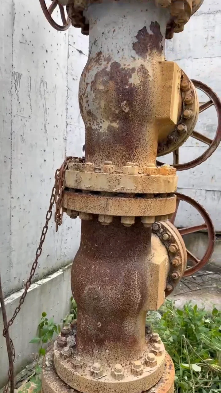 Close-up of existing pipework and valves from the project site video